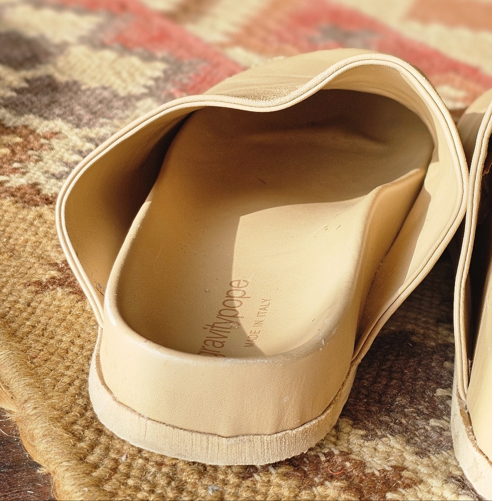Gravitypope Women's Tan Slip-On Shoes Made In Italy - Picture 4 of 7